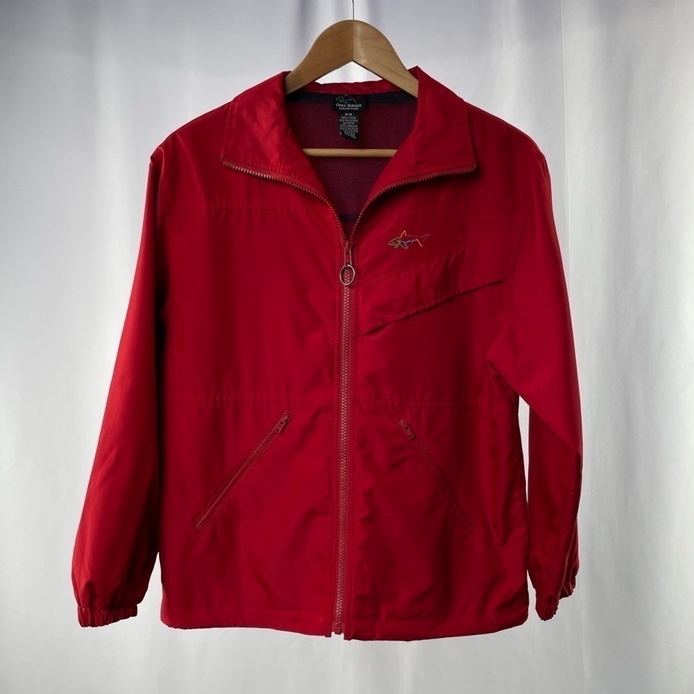 Greg Norman Full Zip Wind Rain Jacket in Red Size Medium